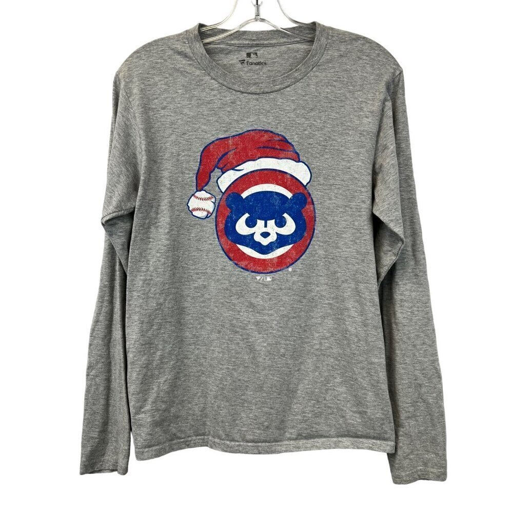 Fanatics Women’s Crew Neck Long Sleeve Chicago Cubs Tee Gray/Multi Small
